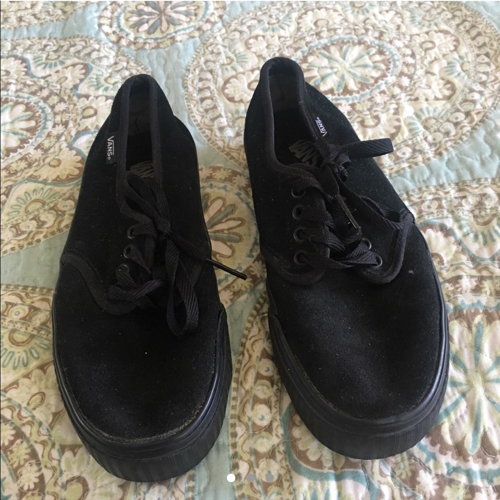 Black Velvet Platform Vans!